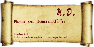 Moharos Domicián névjegykártya